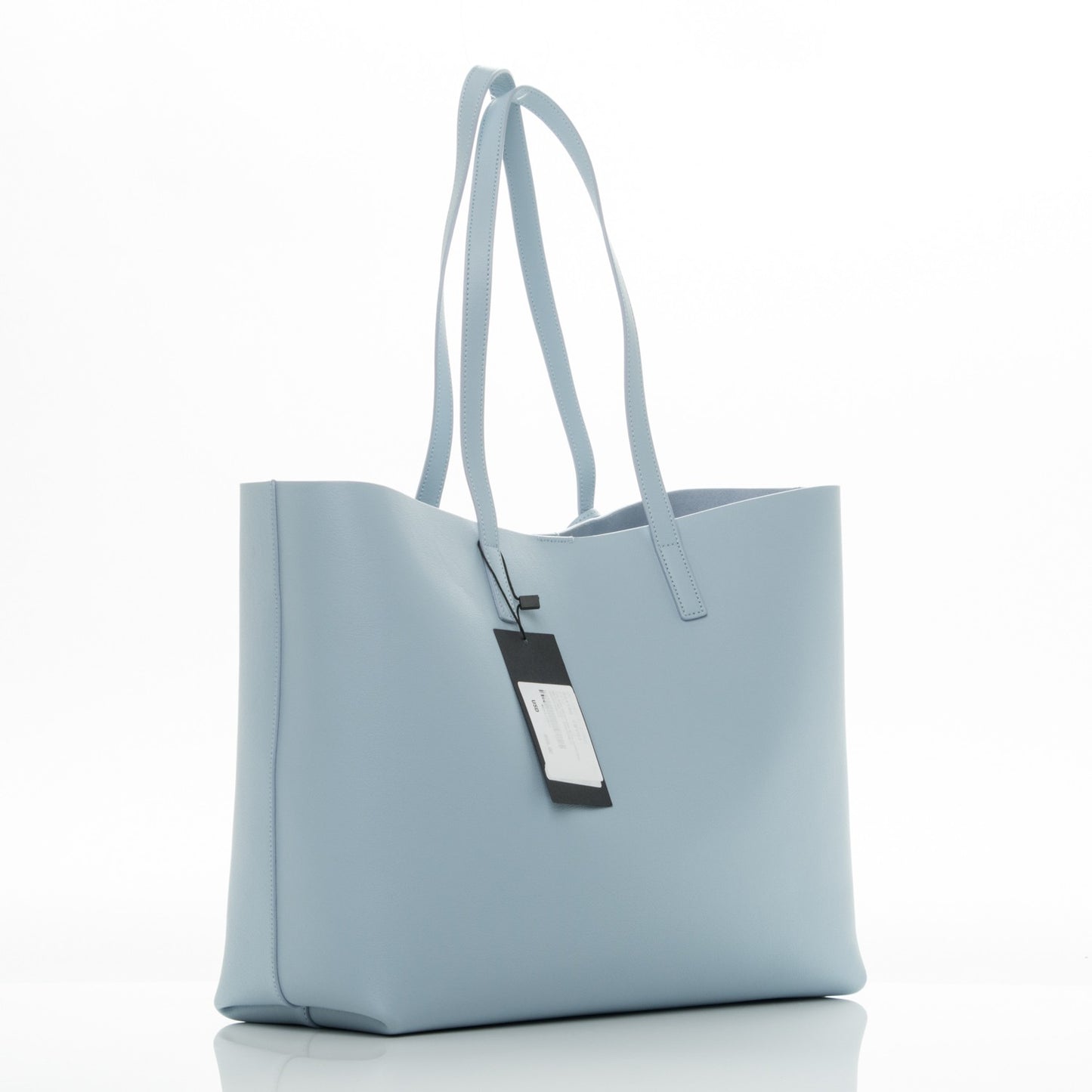 Calfskin Large Shopping Tote Sky Blue