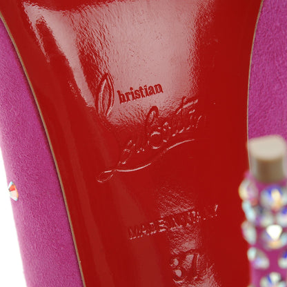Christian Louboutin Suede Degrastrasss 100 Pumps 37 Version Rose Indien 6 of 8
