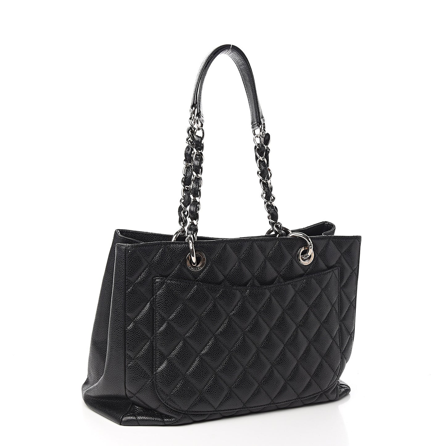 Caviar Quilted Grand Shopping Tote GST Black