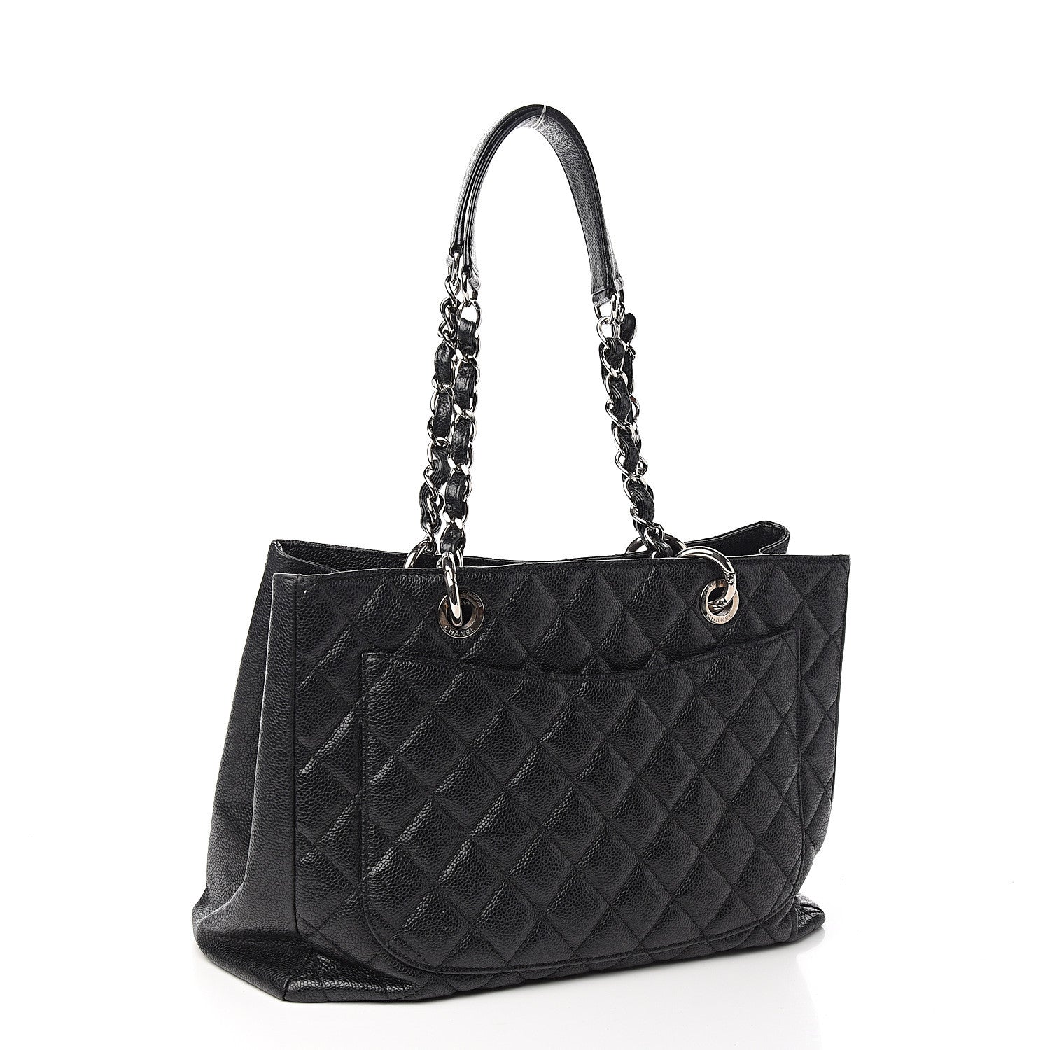 Chanel Caviar Quilted Grand Shopping Tote GST Black 2 of 8