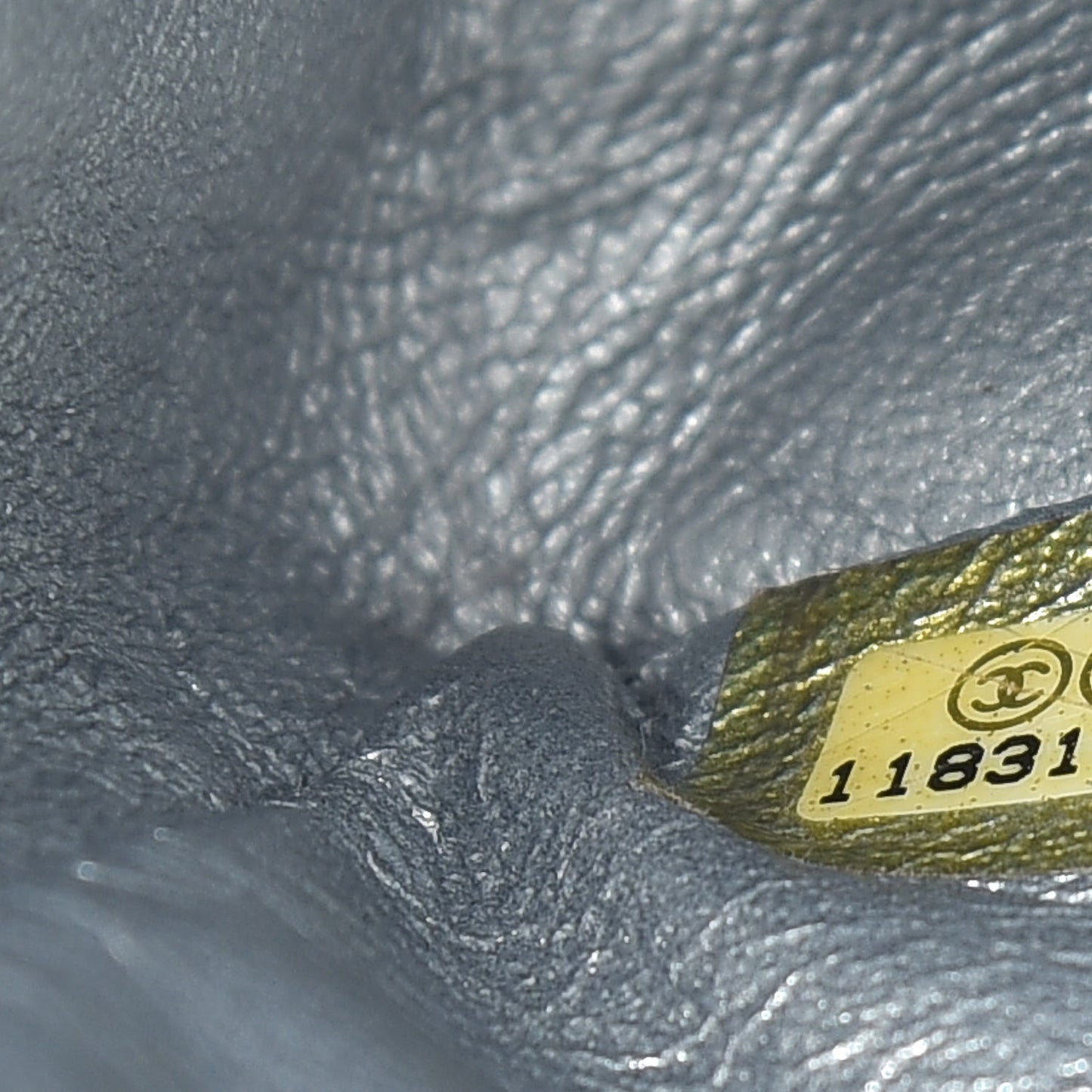 Metallic Lame Quilted Small Double Flap Silver