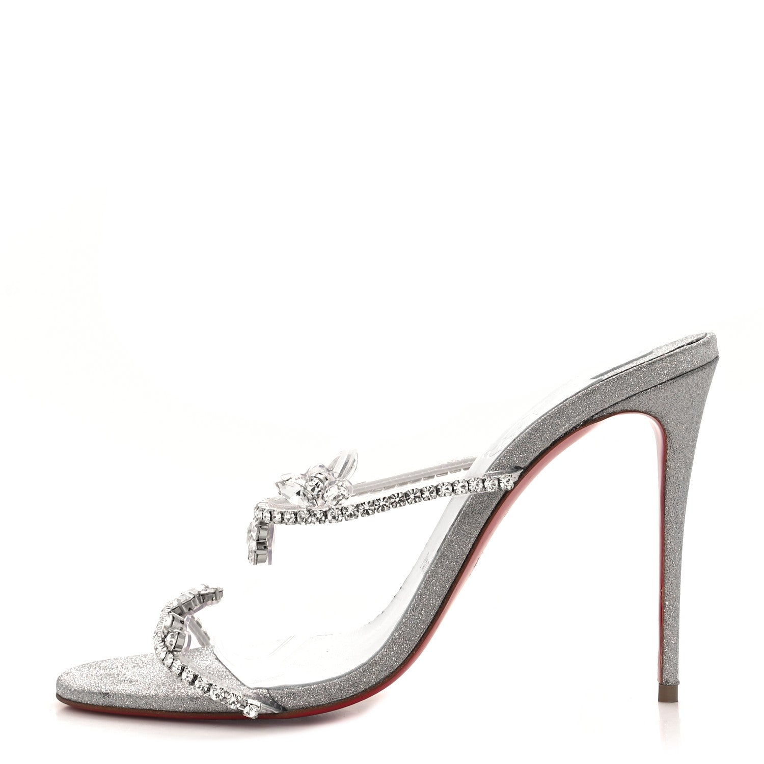 Christian Louboutin PVC Crystal Just Queen 100 Sandals 38.5 Crystal 1 of 9