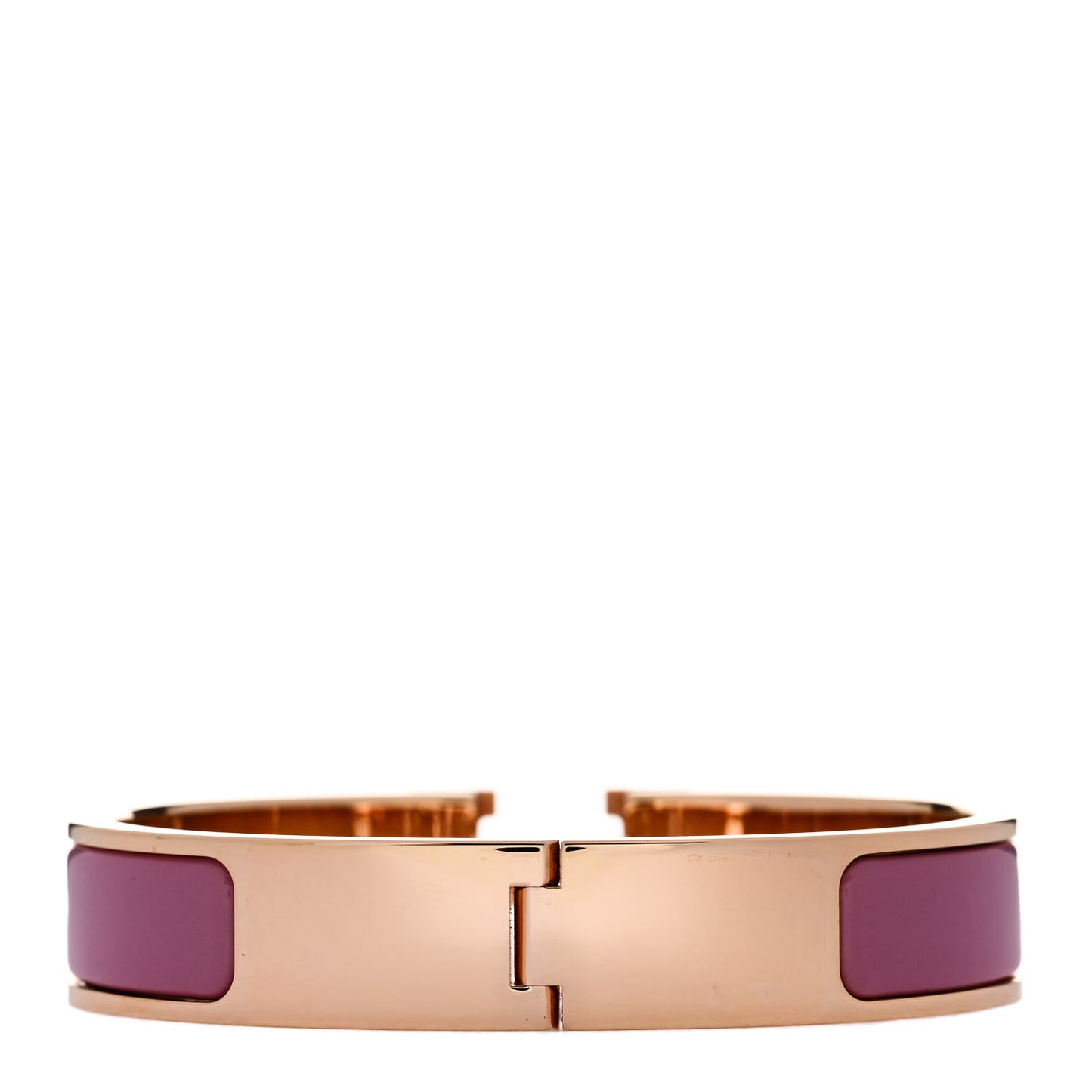 Enamel Narrow Clic Clac H Bracelet PM Rose Flamingo