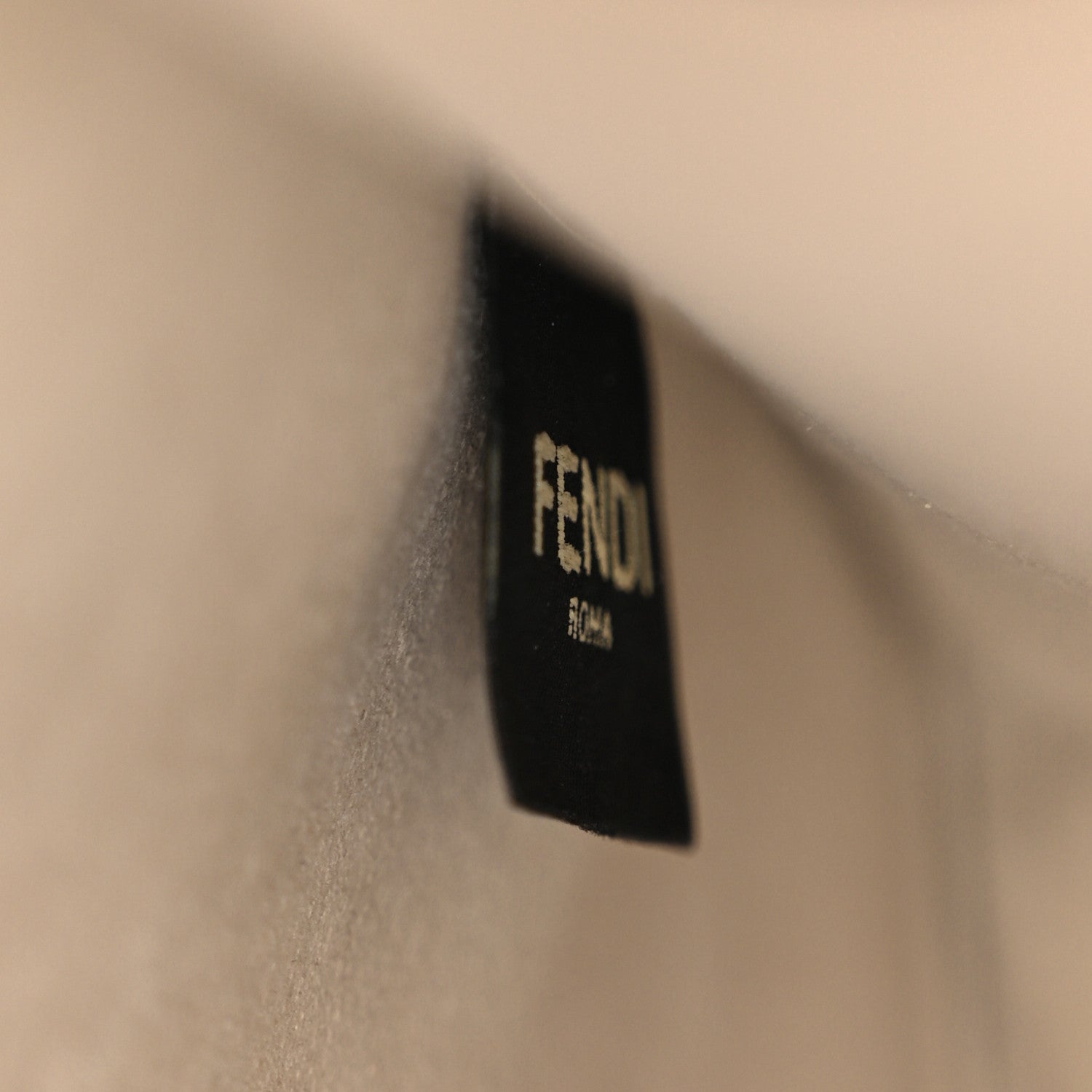 Fendi Vitello Seta Canvas FF Embroidered Medium Peekaboo I SEE U Satchel Nuvola Grezzo White 7 of 12