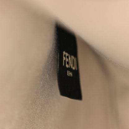 Fendi Vitello Seta Canvas FF Embroidered Medium Peekaboo I SEE U Satchel Nuvola Grezzo White 7 of 12