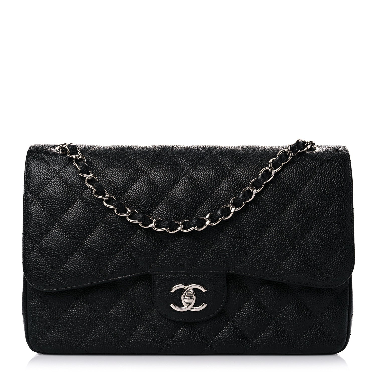 Chanel Caviar Quilted Jumbo Double Flap Black 1 of 13