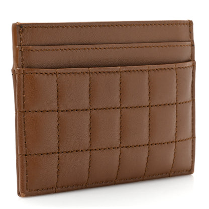 Saint Laurent Lambskin Quilted Cassandre Credit Card Case Fox 3 of 11