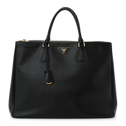 Prada Saffiano Lux Extra Large Galleria Double Zip Tote Black 1 of 12