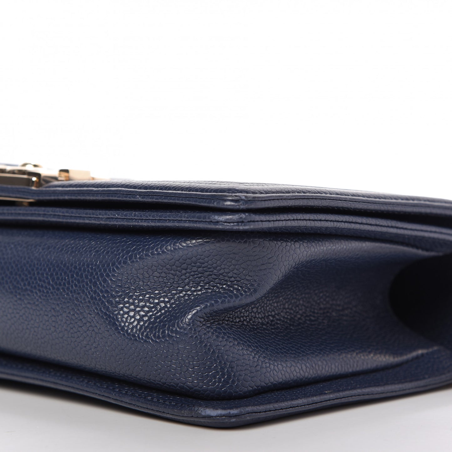 Caviar Quilted Medium Boy Flap Blue