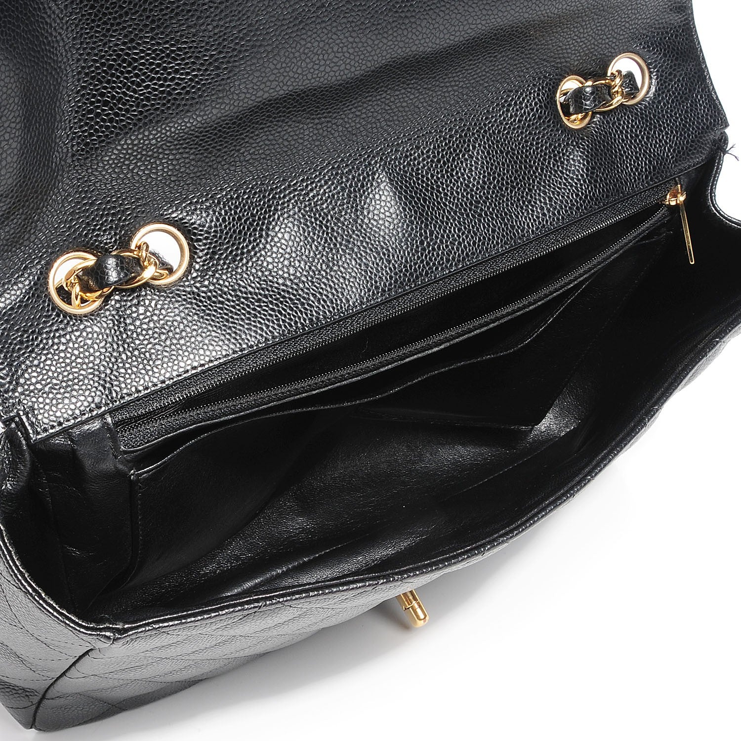 Chanel Caviar Jumbo Single Flap Black 7 of 11