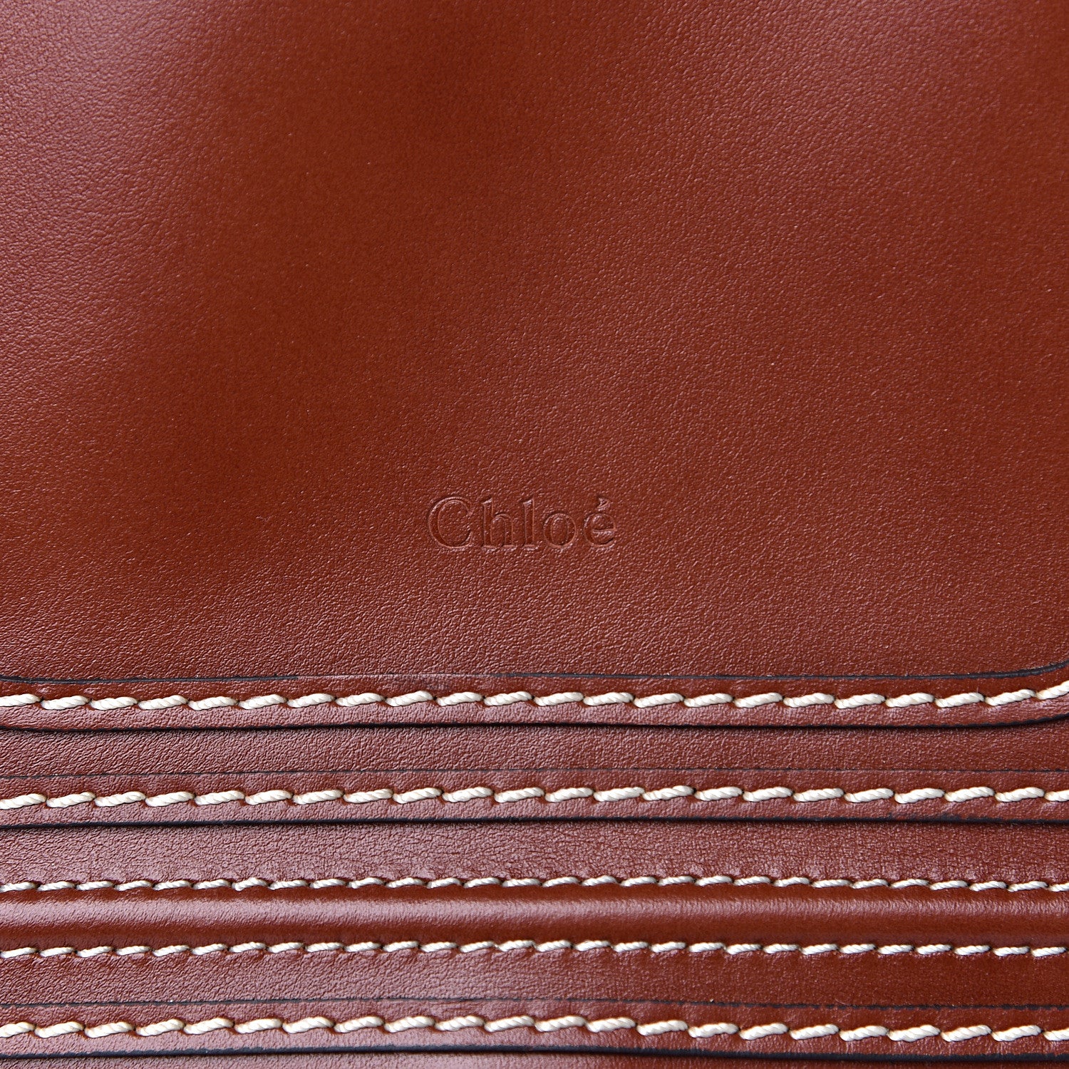 Chloe Calfskin Medium Marcie Saddle Shoulder Bag Sepia 8 of 9