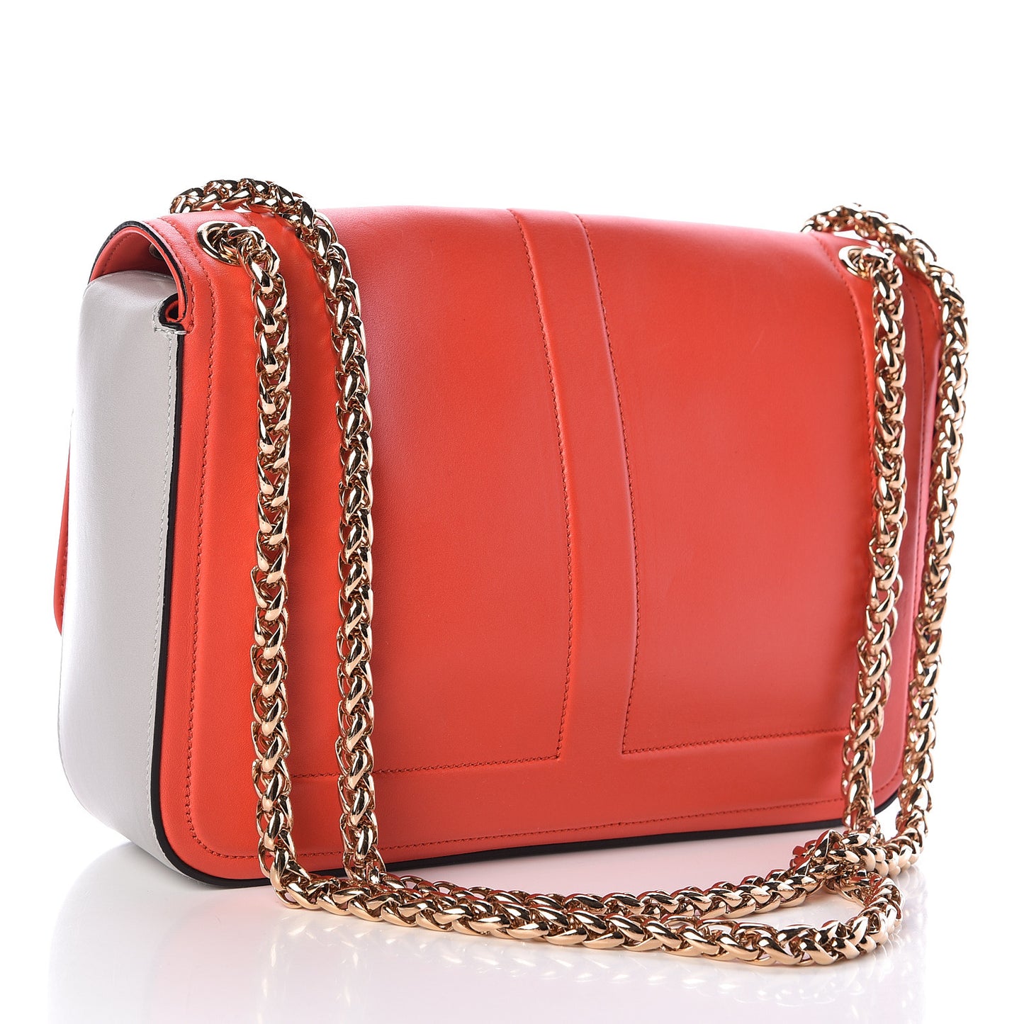 Soft Calfskin Small Sweety Charity Shoulder Bag Flame