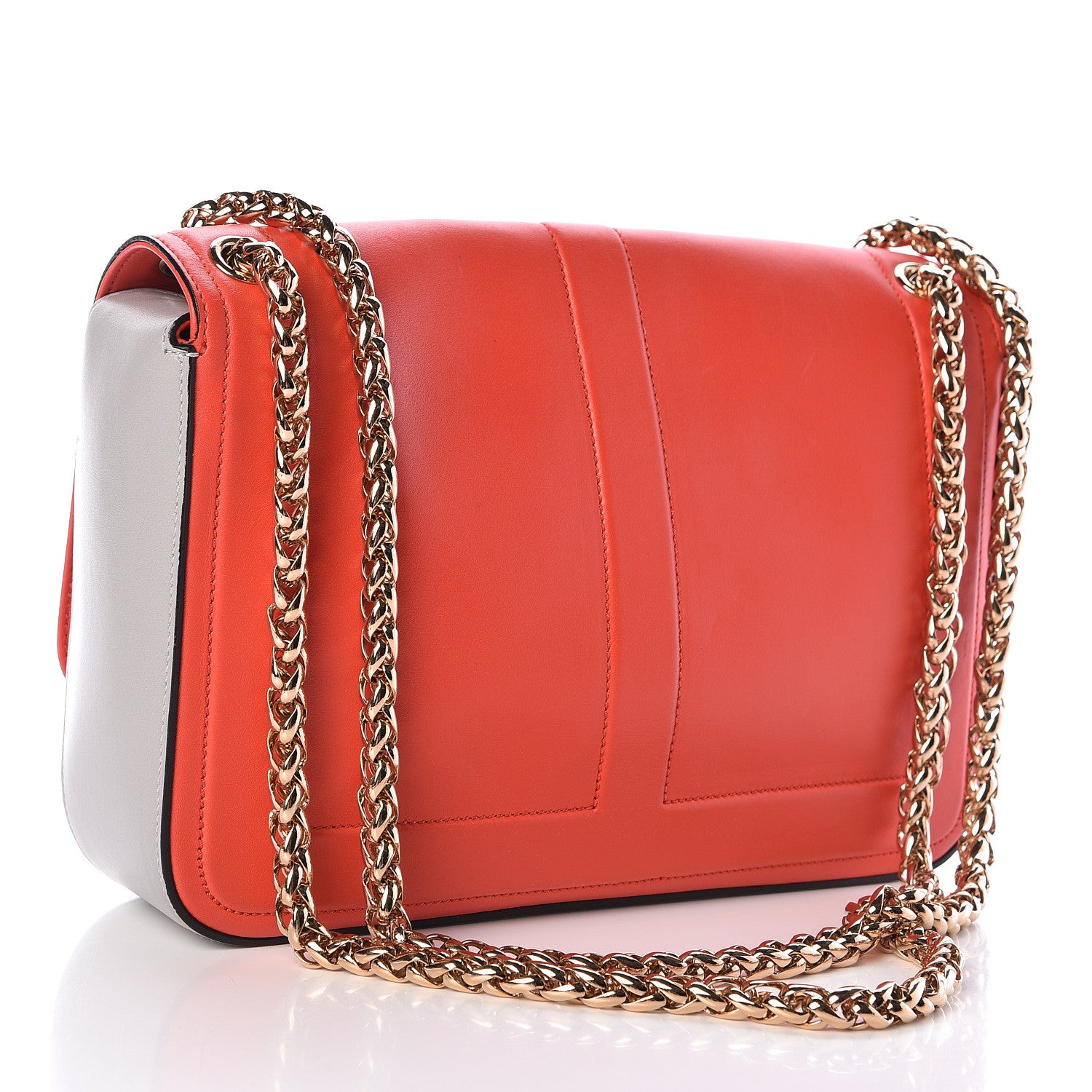 Christian Louboutin Soft Calfskin Small Sweety Charity Shoulder Bag Flame 3 of 9