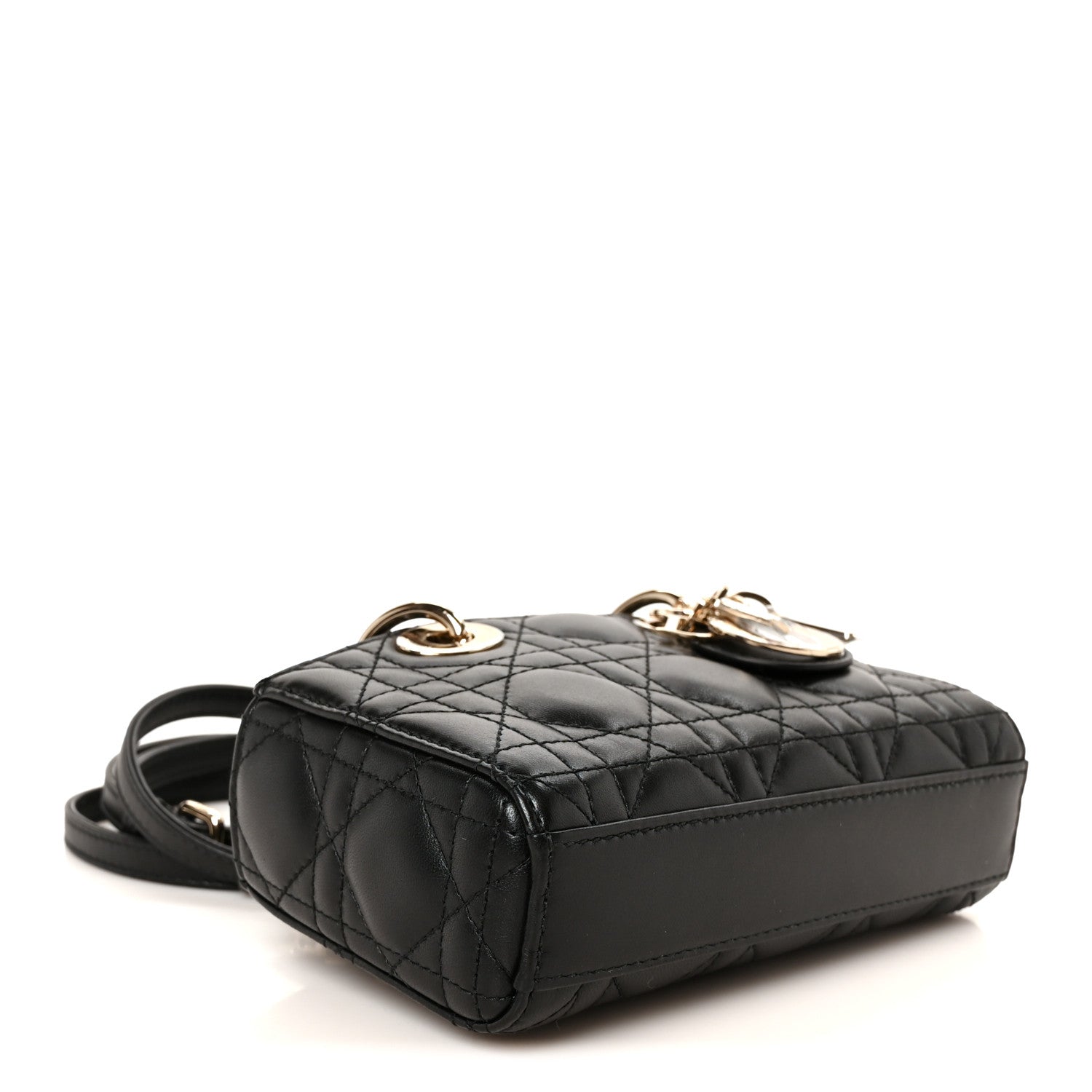 Christian Dior Patent Lambskin Cannage Micro Lady D-Joy Black 3 of 9
