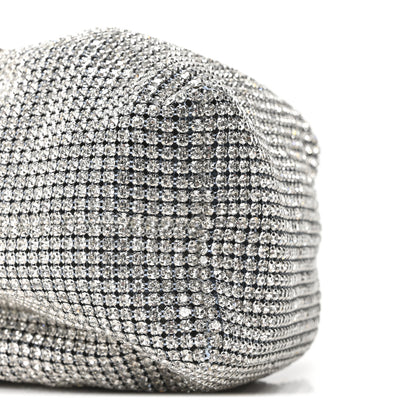 Jimmy Choo Satin Crystal Embellished Micro Bon Bon Bag Silver 8 of 9