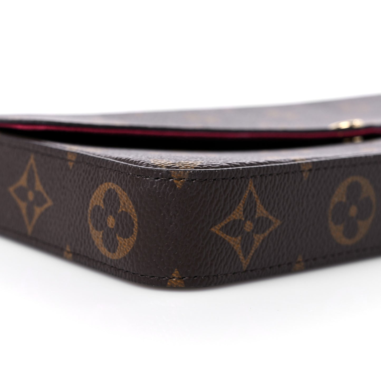 Monogram Pochette Felicie Chain Wallet Fuchsia