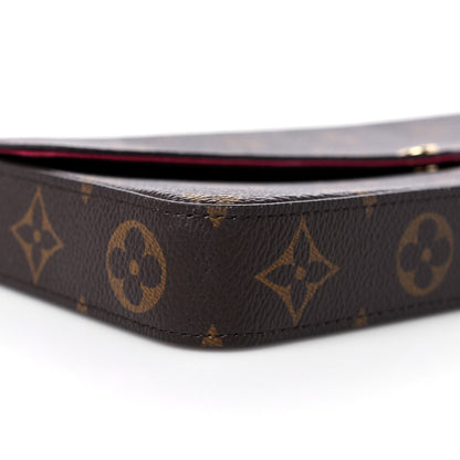 Louis Vuitton Monogram Pochette Felicie Chain Wallet Fuchsia 8 of 12