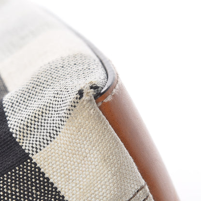 Burberry Canvas Mega Check Medium Tottenham Brit Tote Saddle Brown 14 of 17
