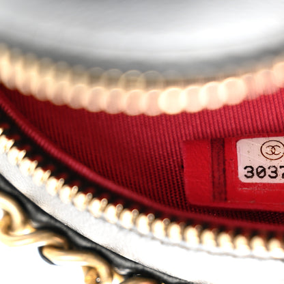 Chanel Lambskin Quilted Chain Around CC Round Clutch With Chain Black 7 of 10