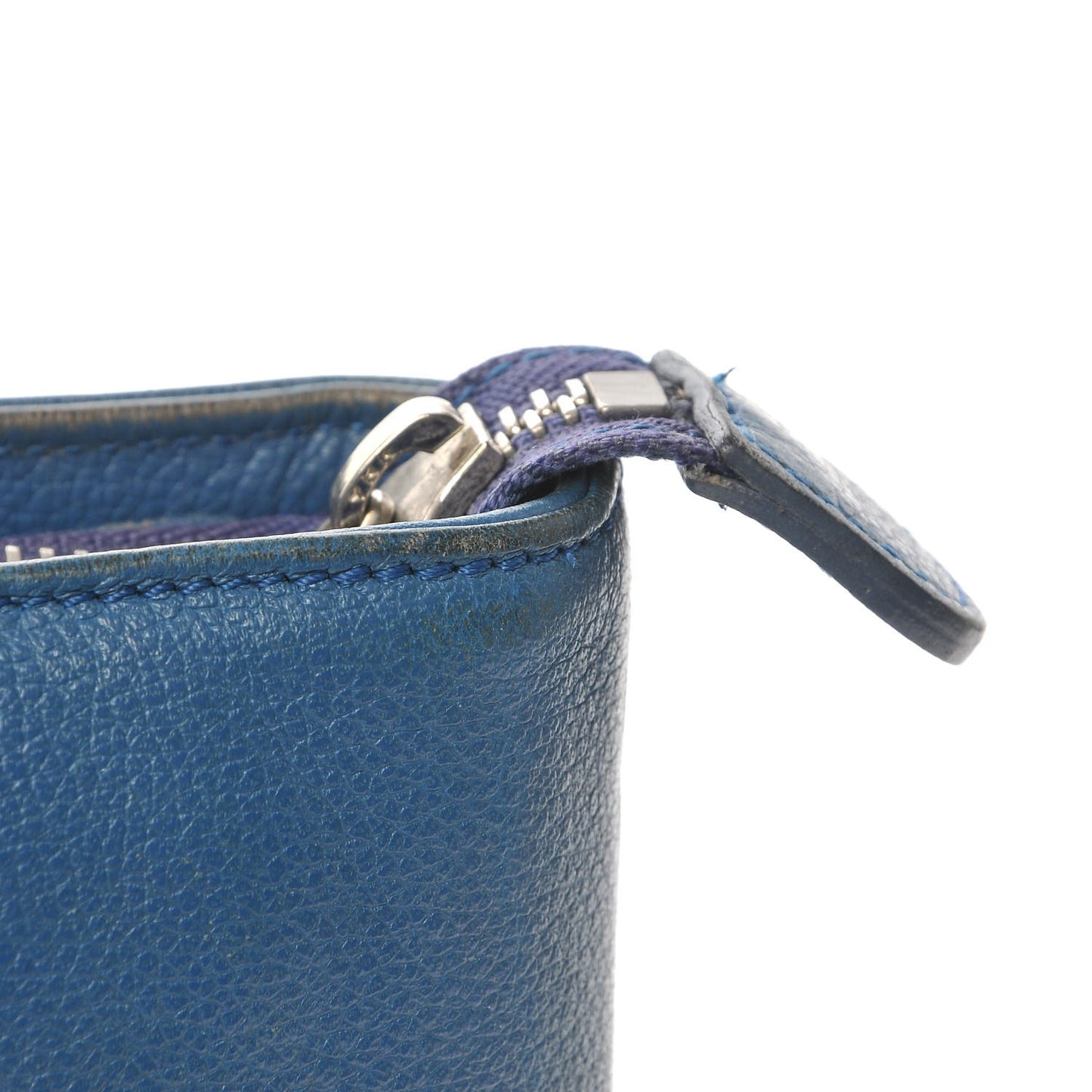 Calfskin Studded Tote Bag Blue