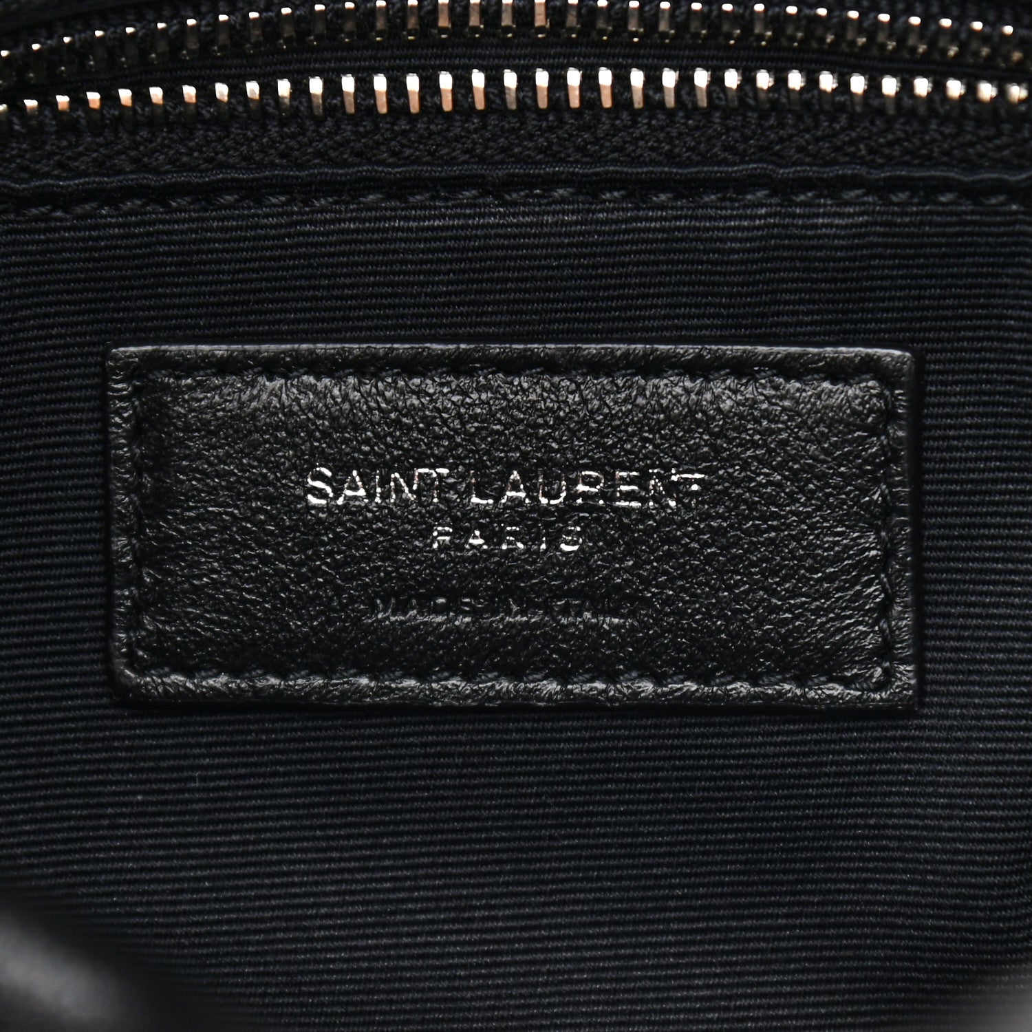 Saint Laurent Lambskin Quilted Medium Loulou Puffer Monogram Chain Satchel Black 6 of 9
