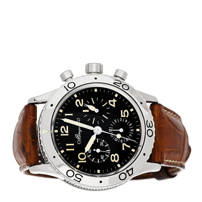 Breguet Stainless Steel Alligator 39mm Type XX Aeronavale Chronograph Automatic Watch Black 3800 2 of 5