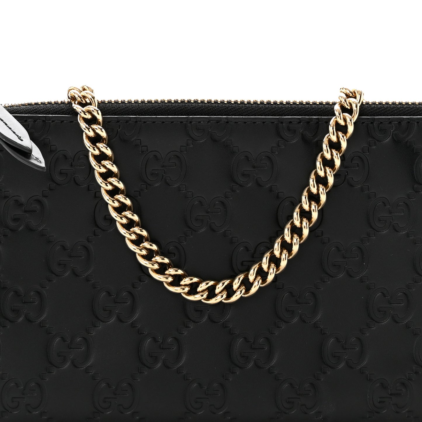 Guccissima Signature Wrist Wallet Black