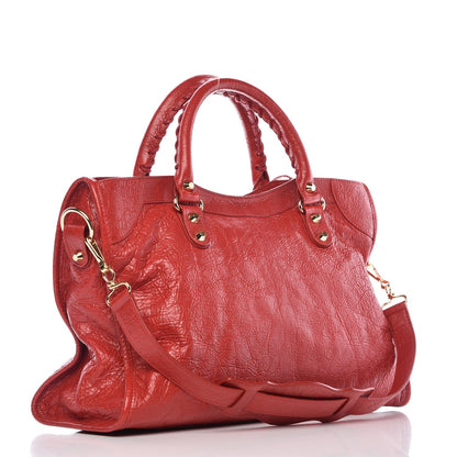 Balenciaga Agneau Classic Gold Hardware City Rouge Groseille 4 of 8