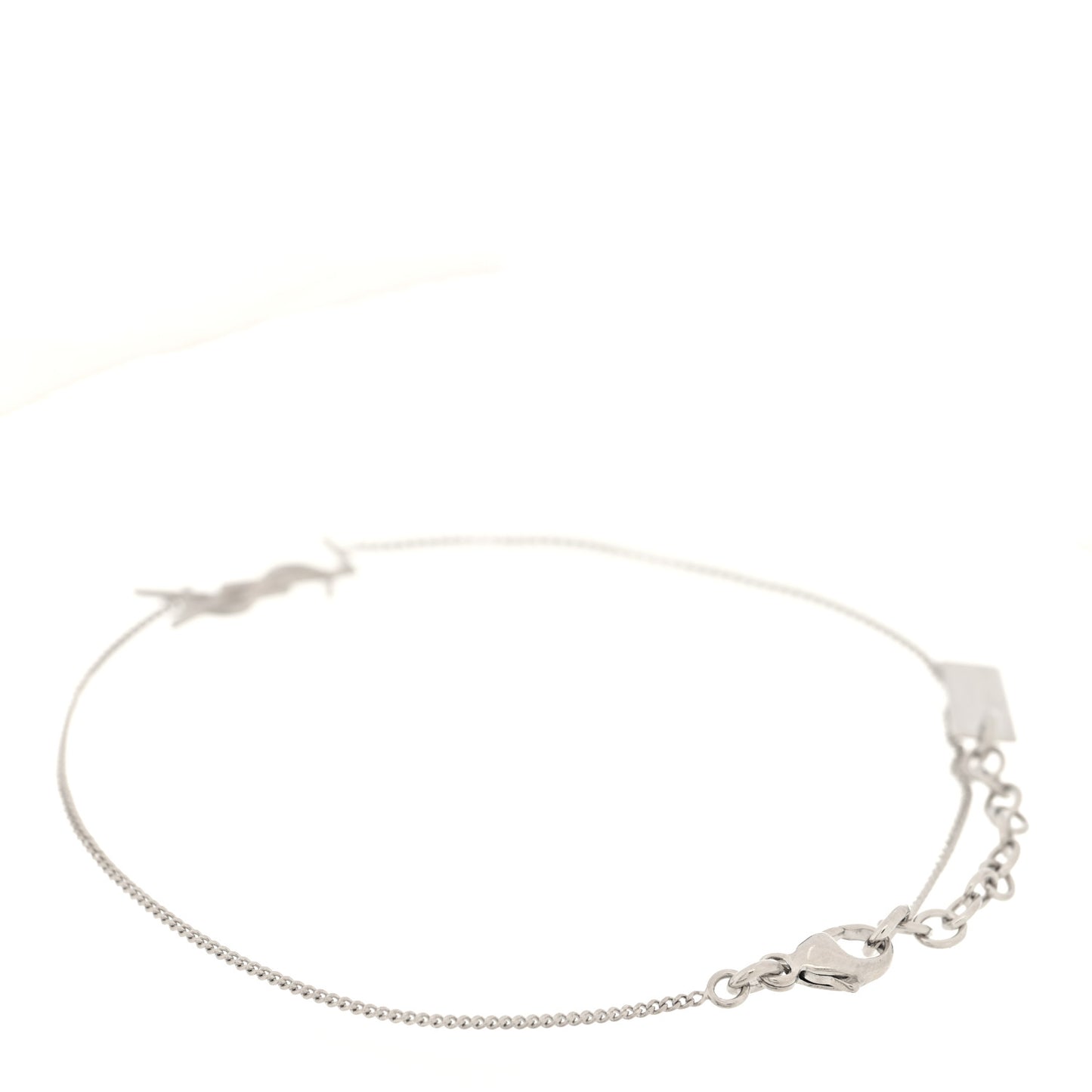 Brass Monogram Charm Bracelet Silver