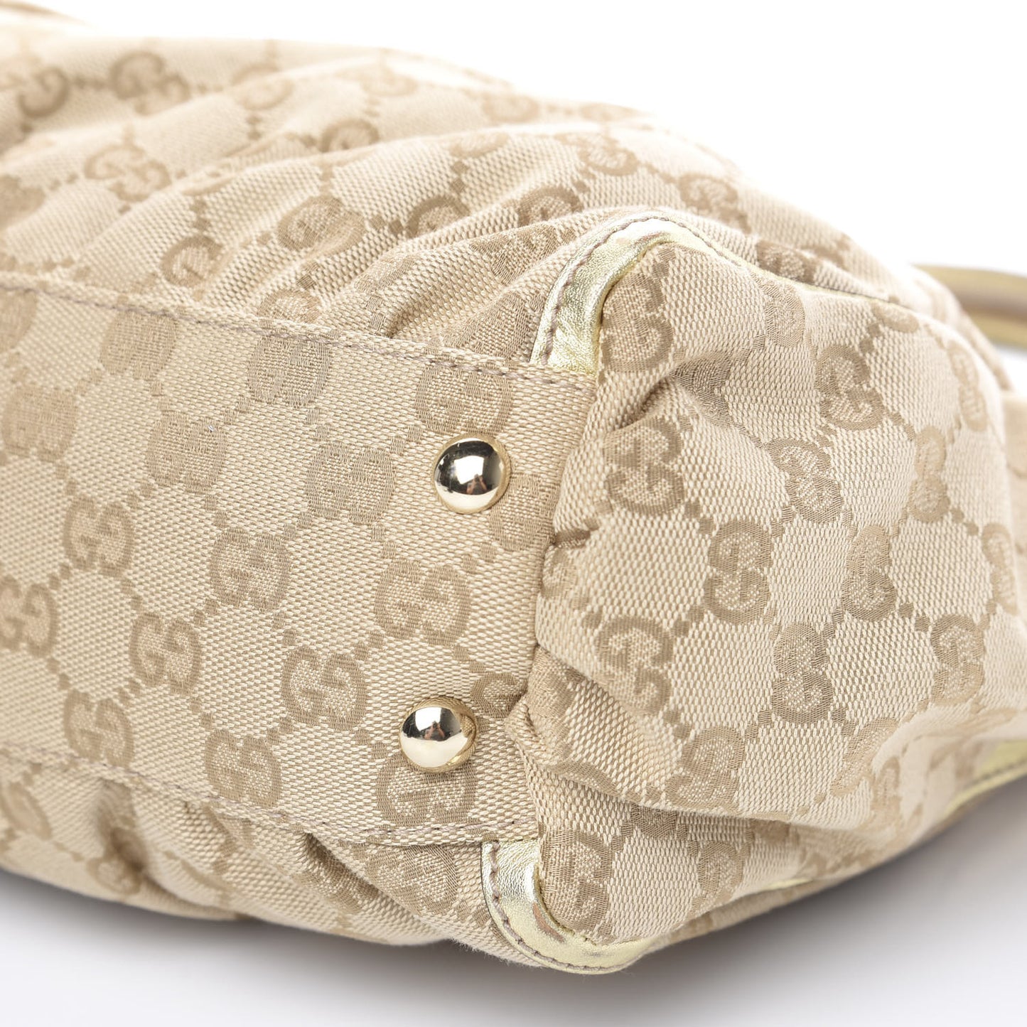 Metallic Monogram D Gold Tote Gold