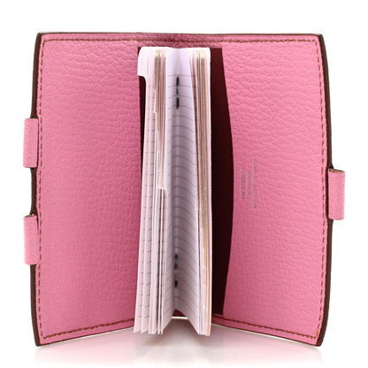 Hermes Chevre Mysore Globe Trotter Agenda Cover PM 5P Pink 5 of 8