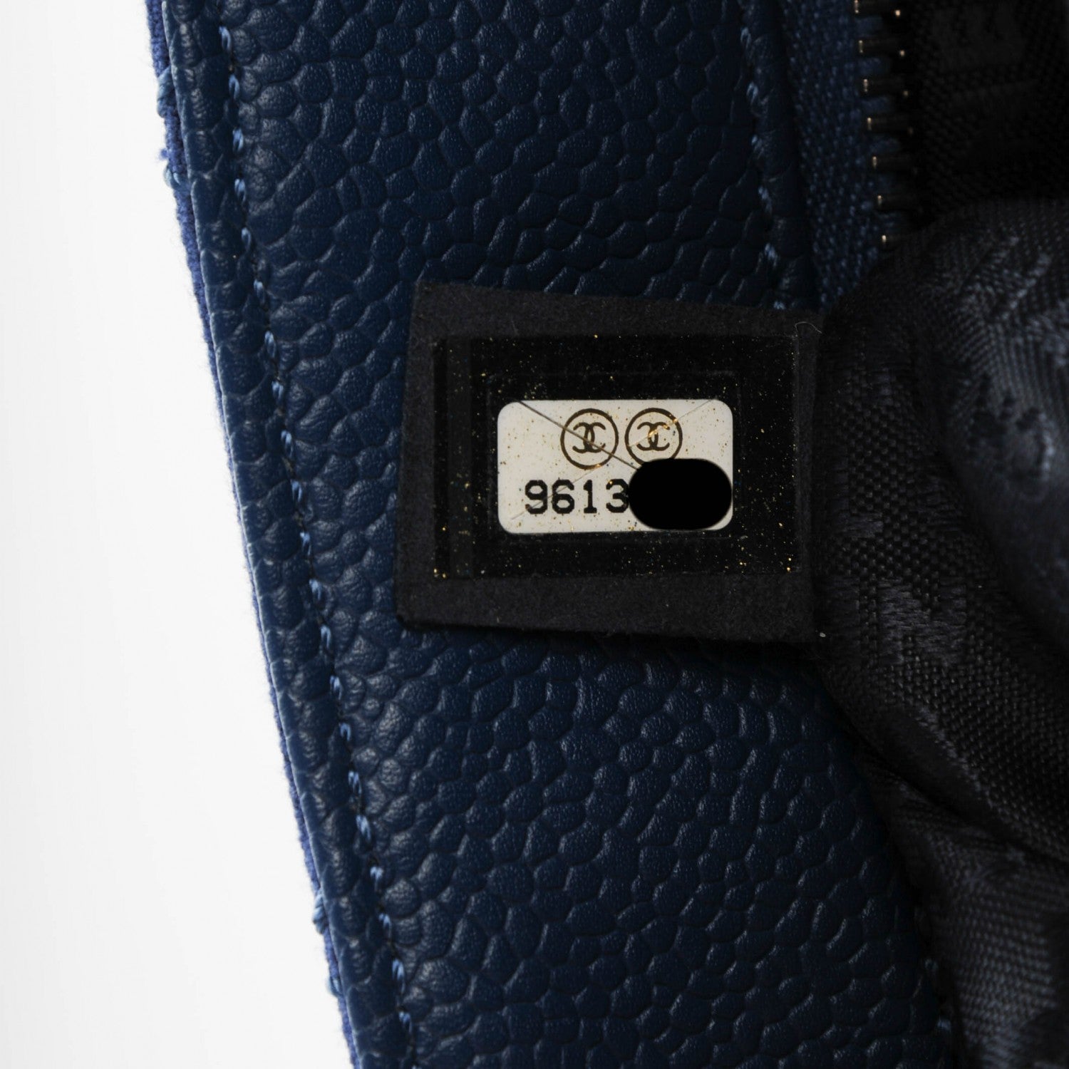 Chanel Canvas Caviar Tassel Tote Dark Blue 7 of 12