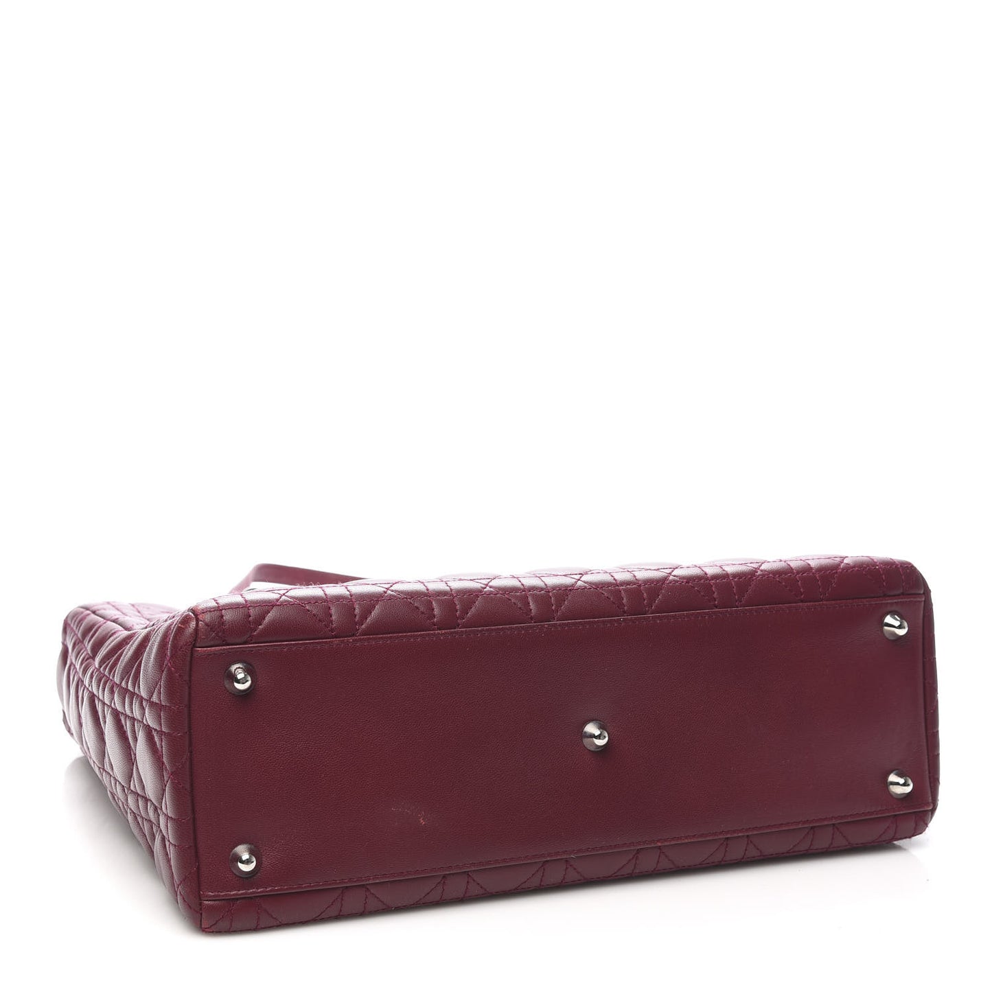Lambskin Cannage Large Lady Dior Burgundy