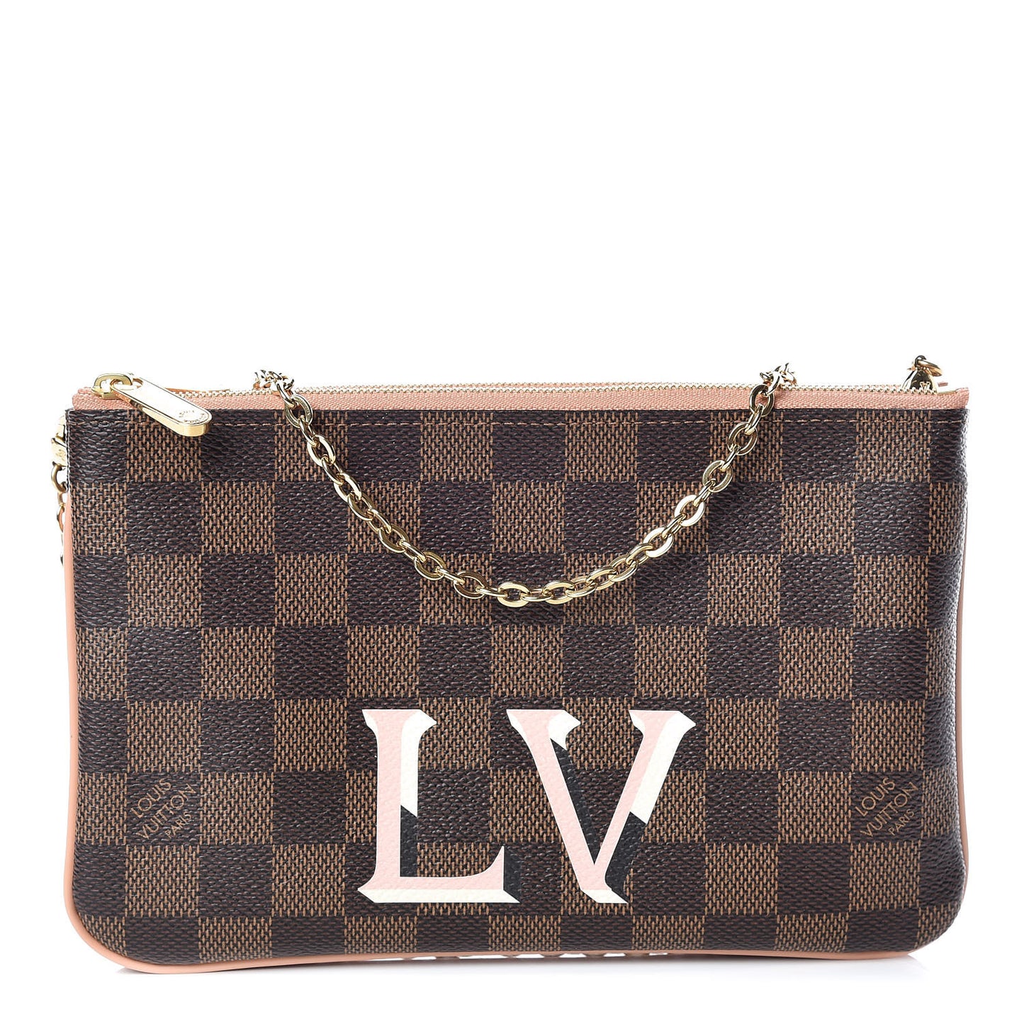 Damier Ebene Double Zip Pochette