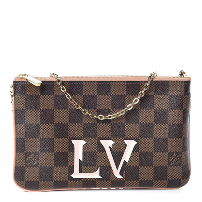 Louis Vuitton Damier Ebene Double Zip Pochette 1 of 16
