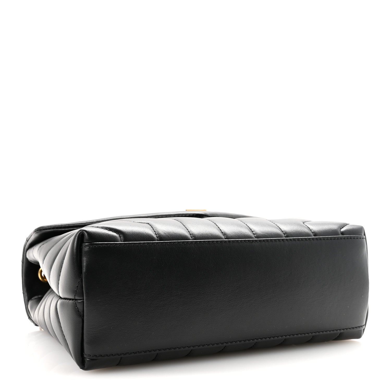 Saint Laurent Calfskin Y Quilted Monogram Small Loulou Chain Satchel Black 4 of 10