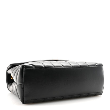 Saint Laurent Calfskin Y Quilted Monogram Small Loulou Chain Satchel Black 4 of 10
