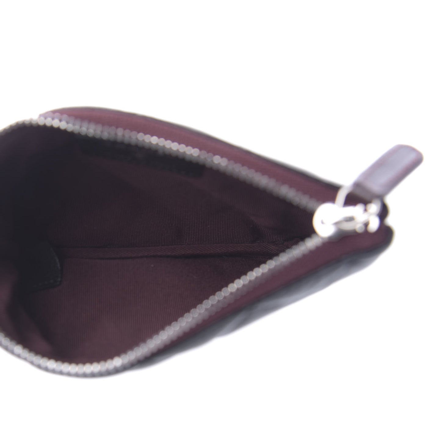 Lambskin Quilted Small Cosmetic Case Black