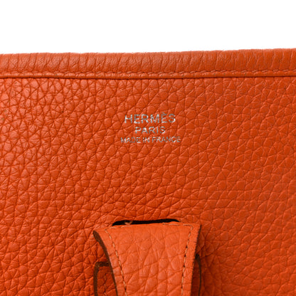Hermes Taurillon Clemence EVELYNE III PM Orange 6 of 10