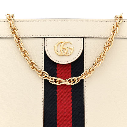 Gucci Textured Calfskin Web Small Ophidia Chain Shoulder Bag Mystic White 8 of 17