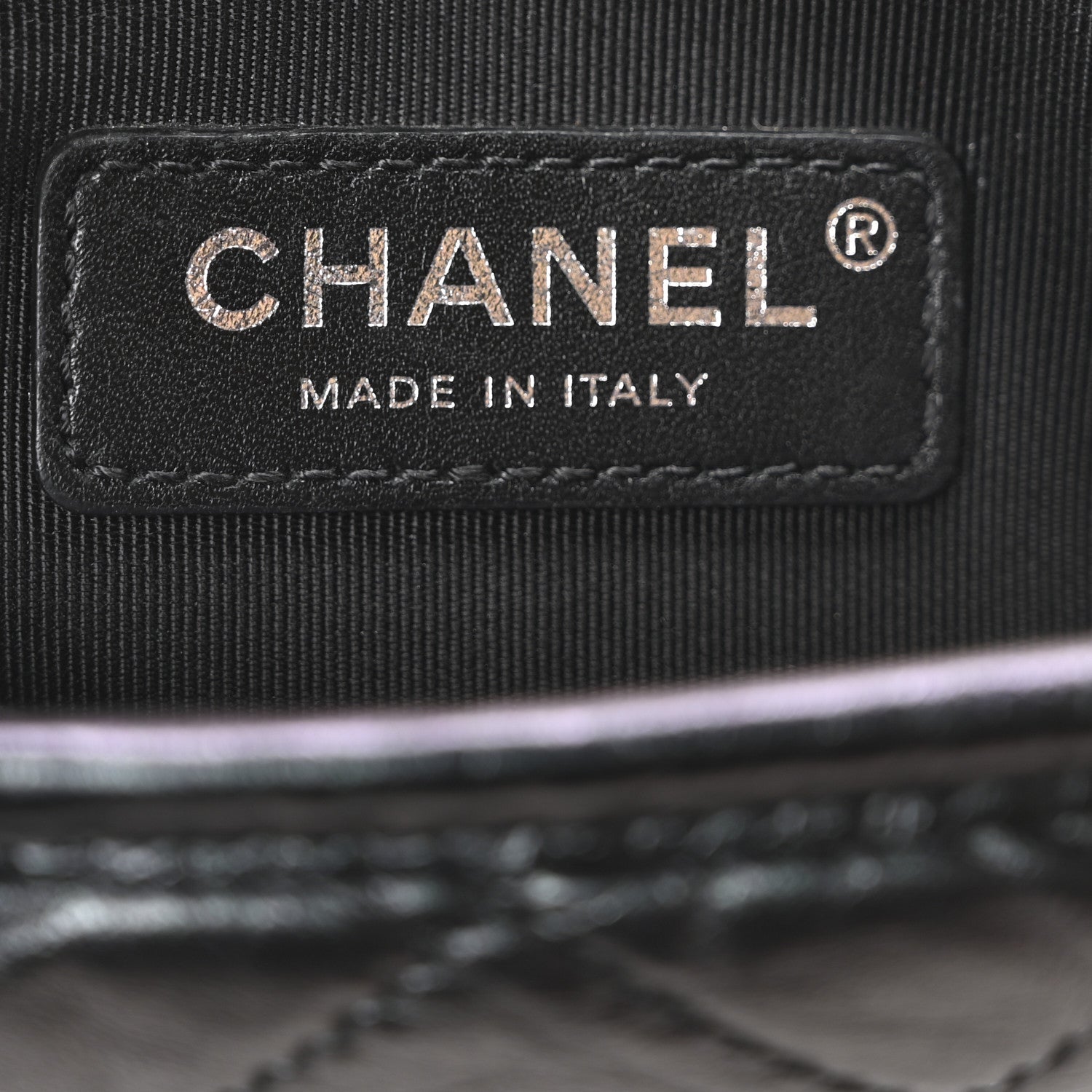 Chanel Iridescent Aged Calfskin Quilted Small Gabrielle Hobo Black 5 of 9