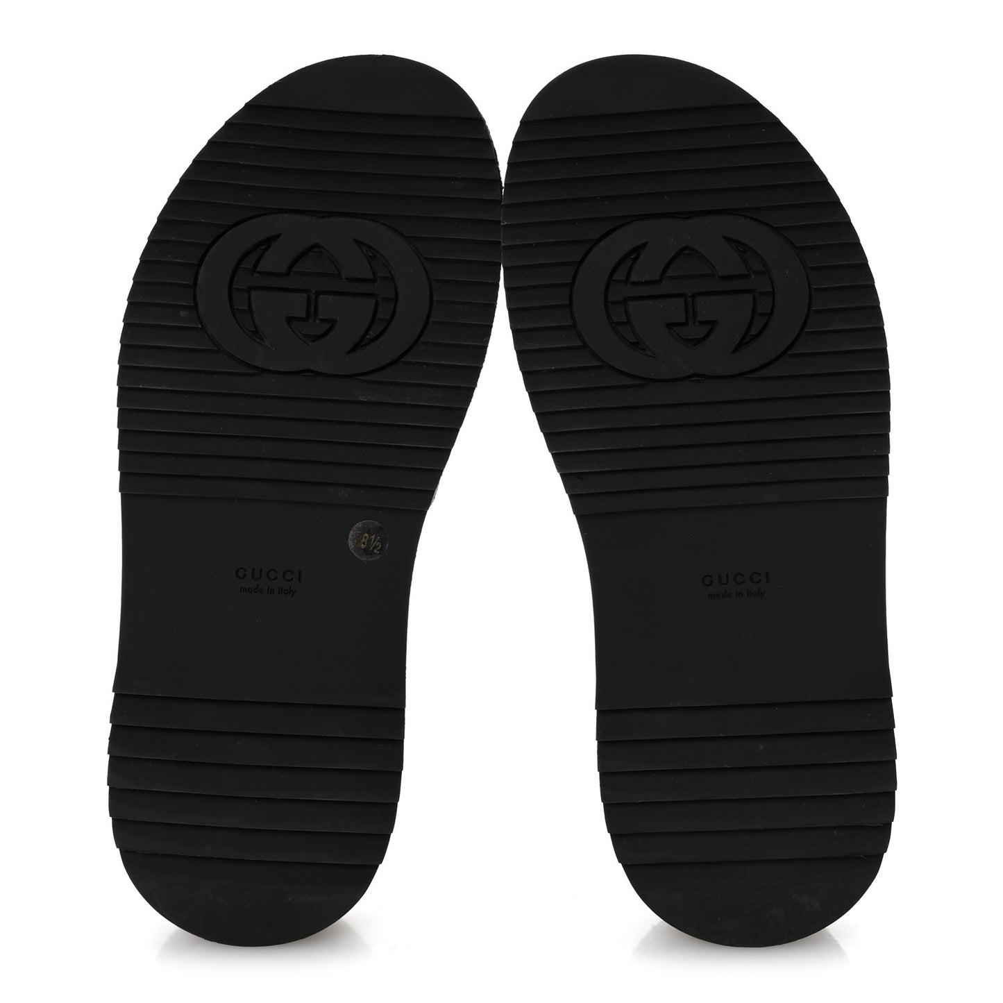 Jacquard Black Denim GG Monogram Angelina Platform 55mm Slide Sandals 38.5 Black Ivory