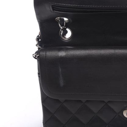 Chanel Lambskin Quilted Medium Double Flap Black 10 of 14