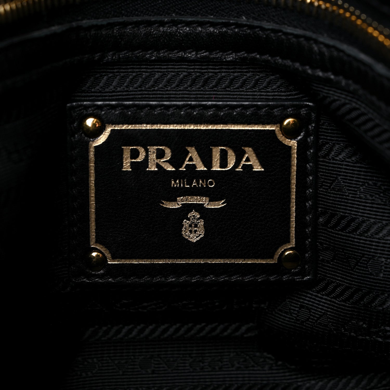 Prada Nappa Gaufre Tote Black 6 of 10