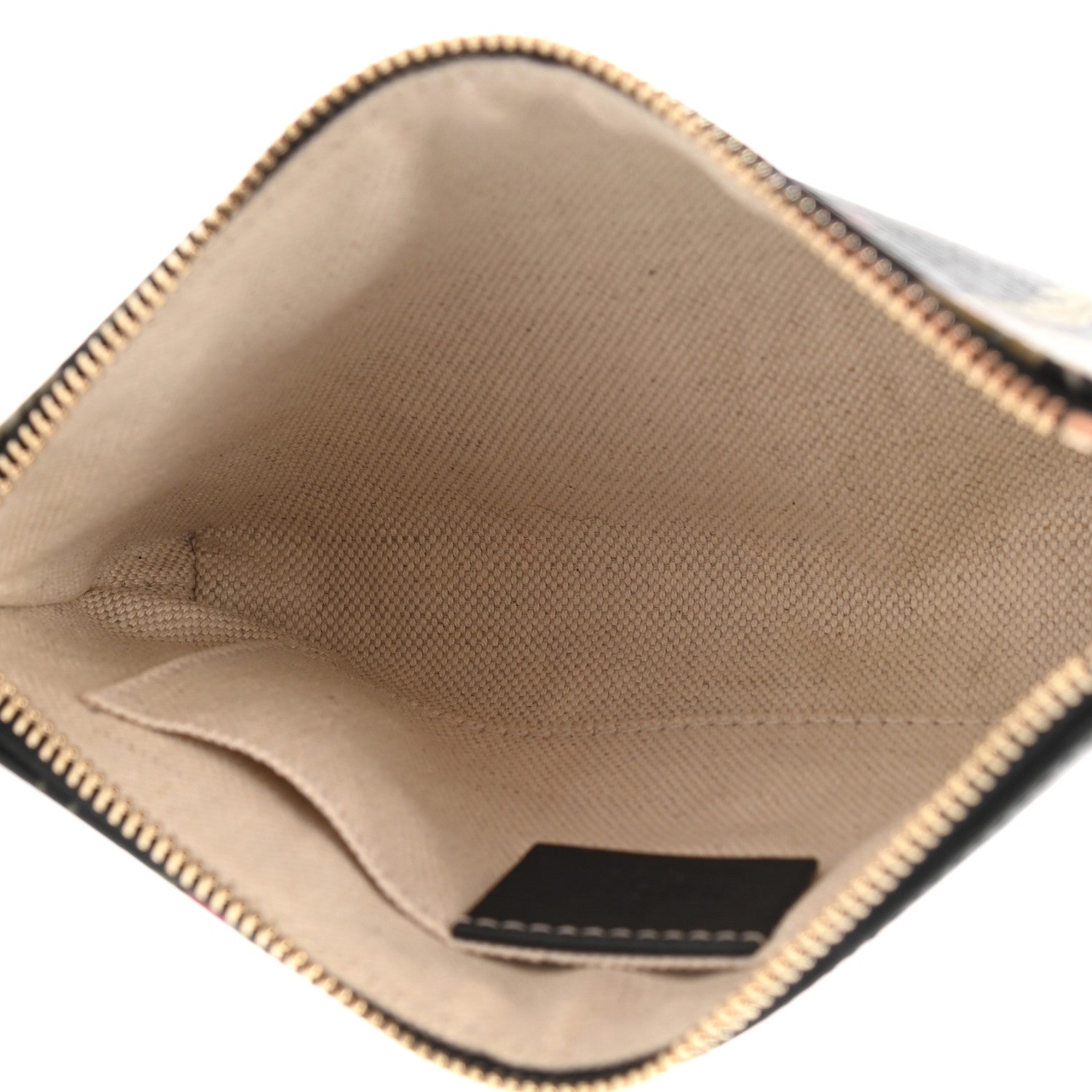 Gucci Calfskin Flora Infinity Small Zip Pouch Black 5 of 7