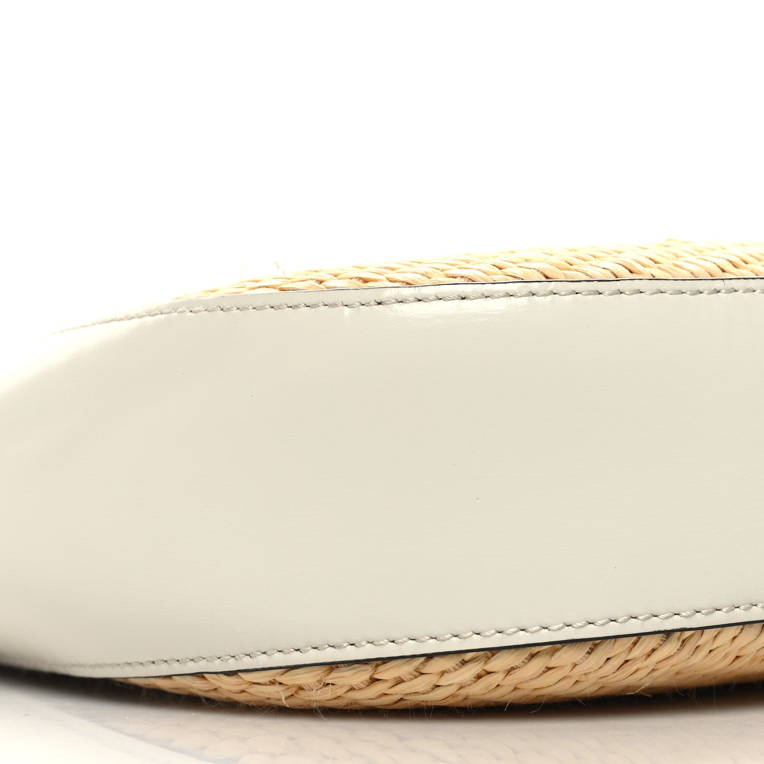 Prada Paglia Spazzolato Shoulder Bag Naturale White 8 of 11