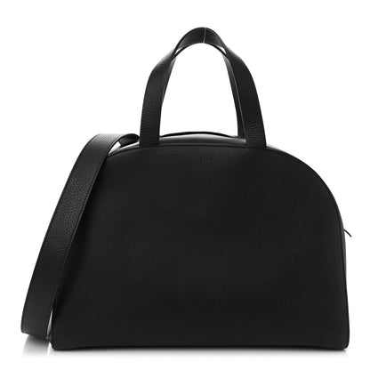 The Row Grained Calfskin Bowling Bag Two Black 1 of 9
