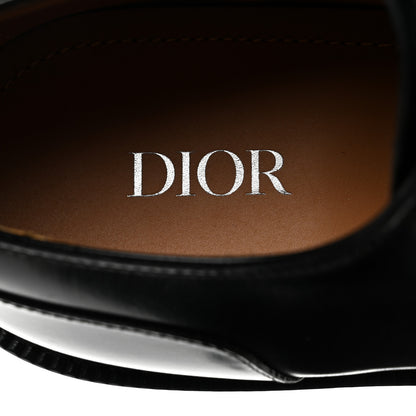 Christian Dior Polished Calfskin Mens Derby Shoe 38 Black 7 of 9