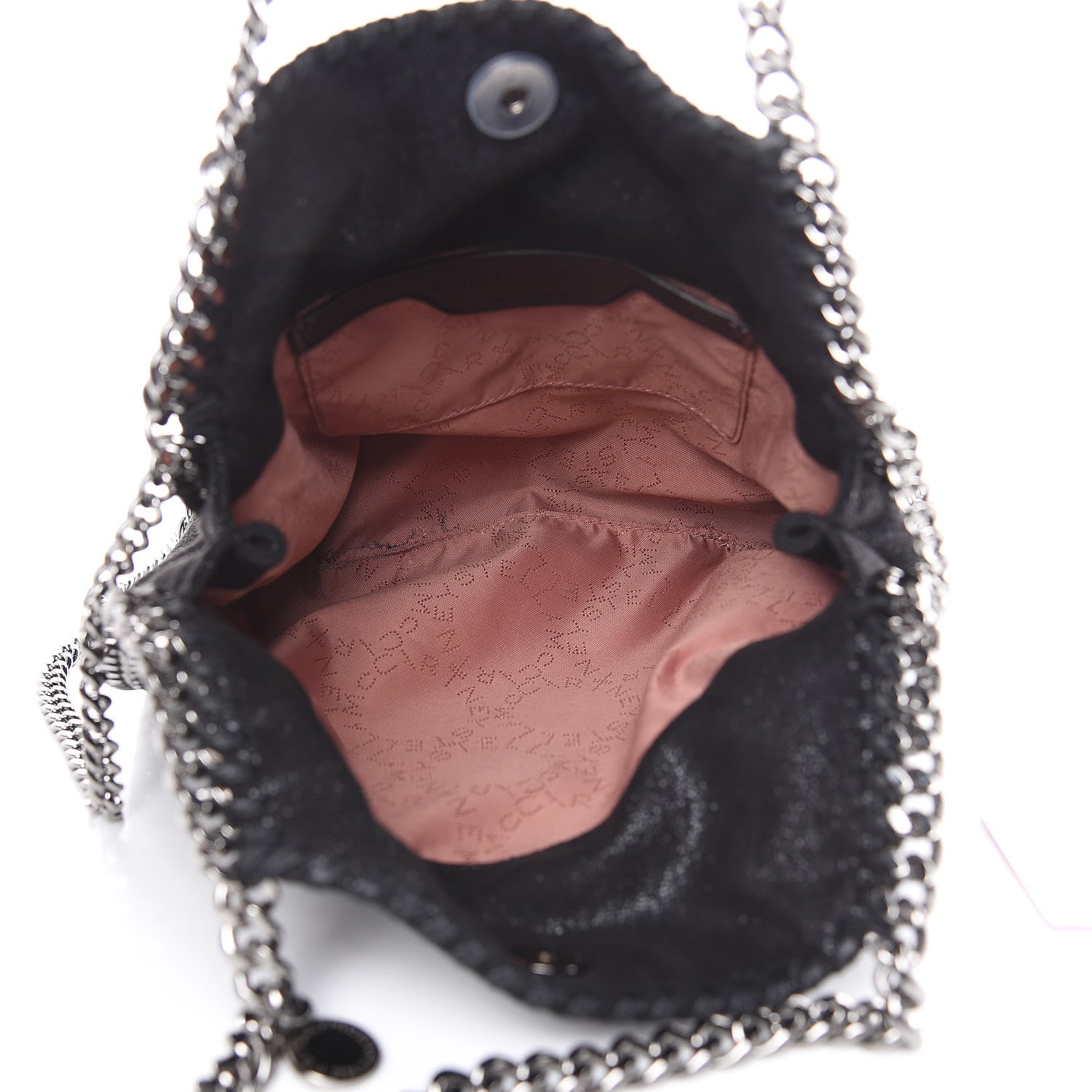Stella McCartney Shaggy Deer Mini Falabella Fold Over Tote Black 5 of 9