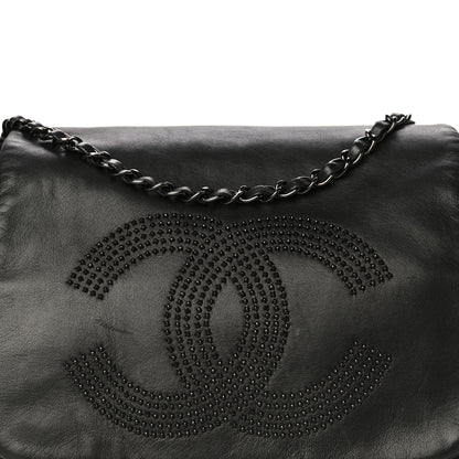 Chanel Lambskin Studded Accordion CC Flap Black 7 of 21